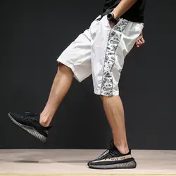 Для мужчин; короткие мотобрюки Лето 2019 г. новый тонкий мешковатые шорты в стиле хип-хоп спортивные повседневное пляжные пять cent шорты для