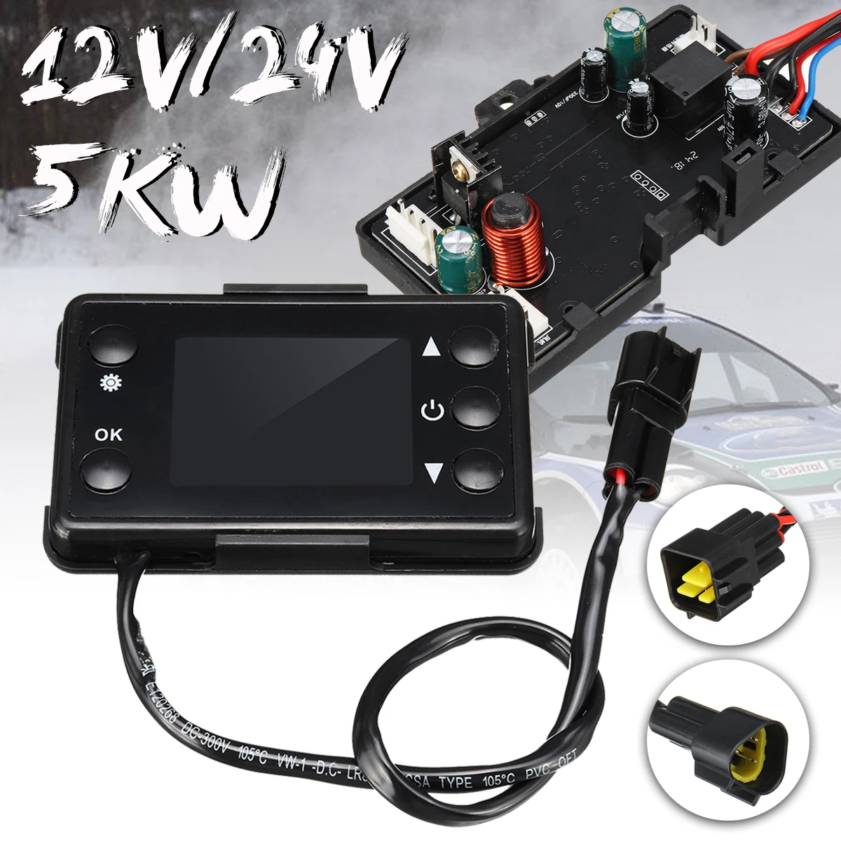 

Car Heater Controller LCD Switch Motherboard for Diesel Air Heater 12 24V 5KW Controller for Car Track Auto Heater Parts