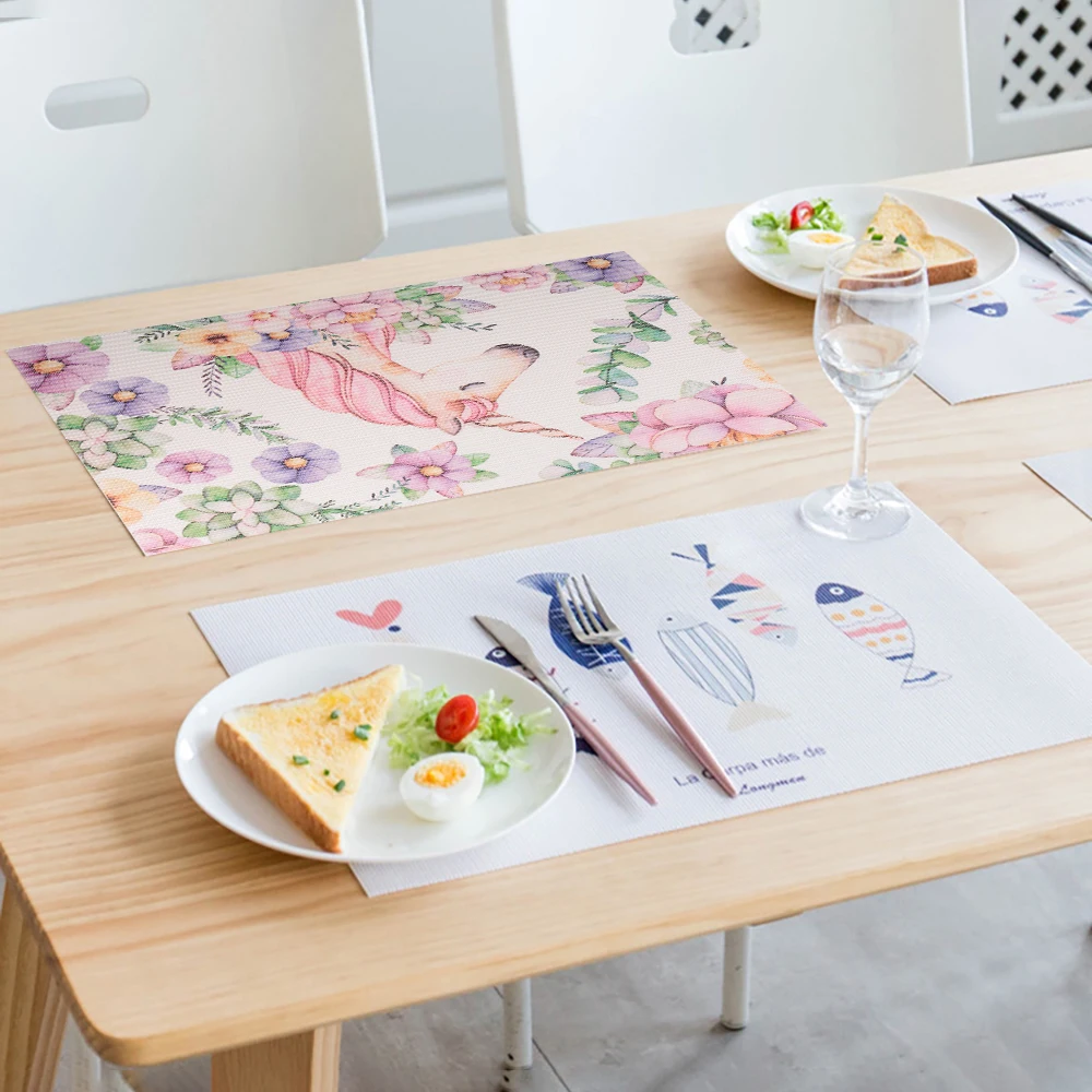 

Placemat Coasters Mat Table Mats for Dining Table PVC Skid-proof Heat-Resistant for Cup Coffee Table Mats Kitchen Christmas