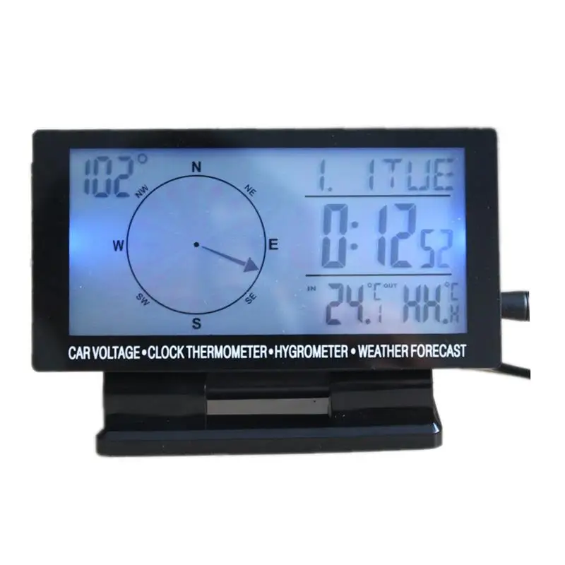 Navigation Dashboard Car Compass ornament In-Car Digital Blue LED 4.6&quot LCD Display Clock Thermometer Calendar |