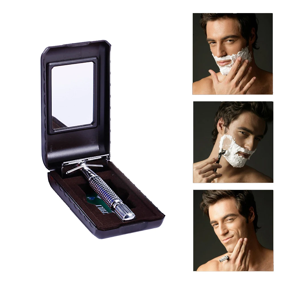 

High Quality Men Safety Classic Old Style Chrome Silver Double Edge Shaver Shaving Hair Blade Straight Razor Barber Razor