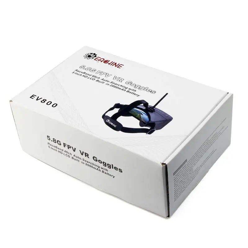 Eachine EV800 5 дюймов 800x480 FPV очки 5,8G 40CH Raceband автопоиск встроенный аккумулятор