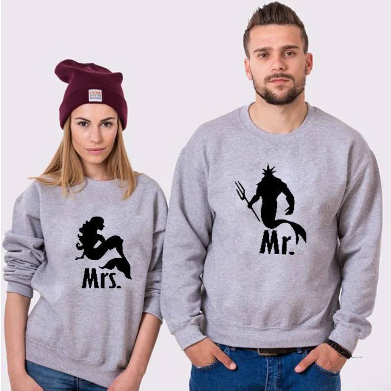 EnjoytheSpirit Couple Sweatshirt Funny Unisex Match Hoodie Crewneck Mrs