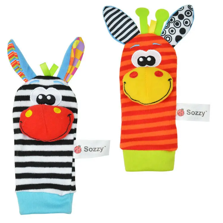 

Foot Finders Socks Developmental Toy New Baby Infant Soft Rattles Handbells Hand