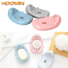 Дренаж для мыла Коробка Контейнер Мыльница корпус раковина квадратная губка милый медведь пластиковый держатель Санузел Органайзер аксессуары для ванной комнаты