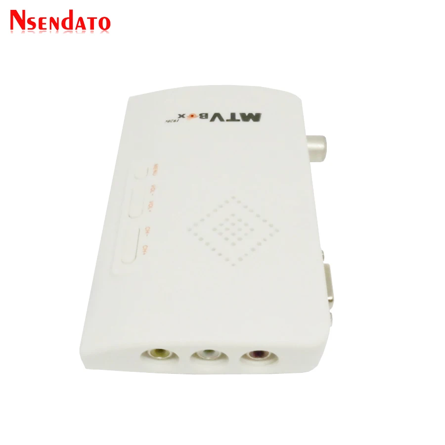 Cena Zewnętrzny LCD CRT Tuner tv MTV pudełko AV do VGA odbiornik tv Tuner 1080P zestaw pudełkek pod telewizor za pomocą pilota zdalnego sterowania do telewizora HDTV monitor komputerowy