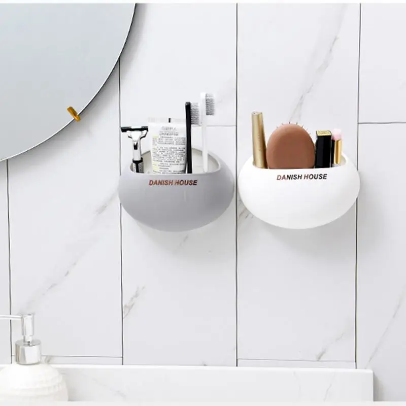 1 шт. Милая дизайнерская настенная подставка для зубных щеток на присосках держатель для душа в ванной Аксессуары для макияжа