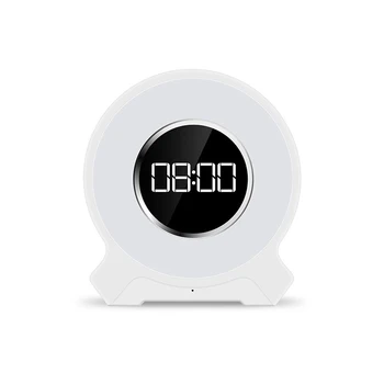 

Wake-Up Led Light Alarm Clock Radio With Bluetooth Speaker, Desk Clock For Bedroom With FM Radio, LED Night Light Speaker With