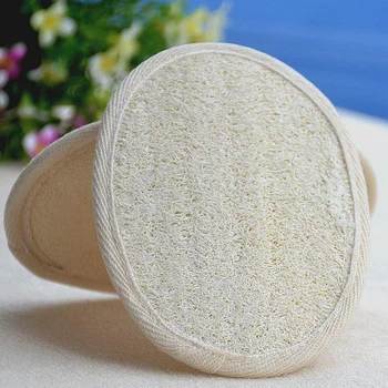 

100pcs/lot 11*16cm natural bath loofah pad loofah remove the dead skin loofah pad sponge for home or hotal