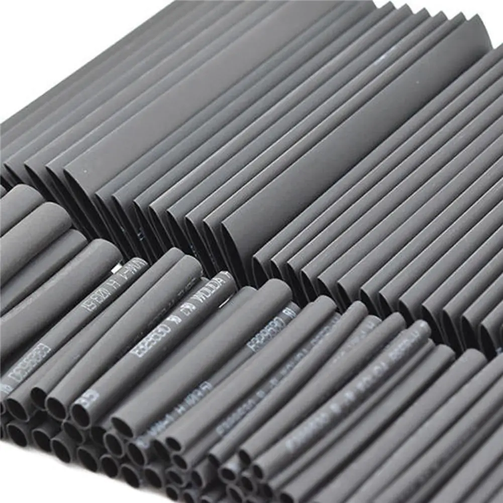 

Adeeing 127Pcs/set Black Heat Shrink Tube Power Tool Accessories Electrical Insulation Cable Tubing