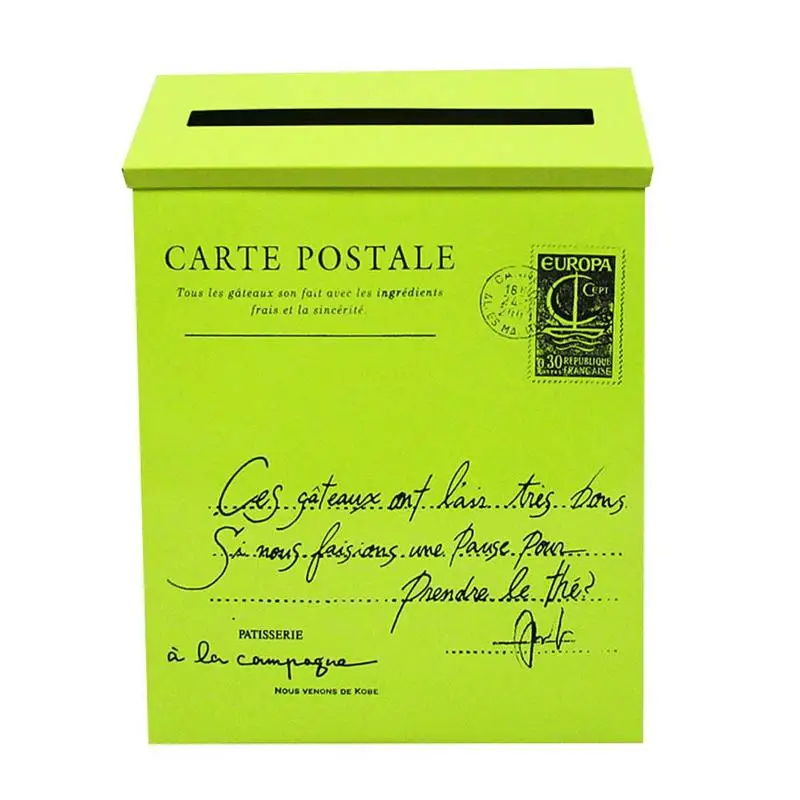 Ретро американский пасторальный настенный почтовый ящик модное ведро газетные коробки почтовая коробка металлический замок для почтового ящика украшения сада