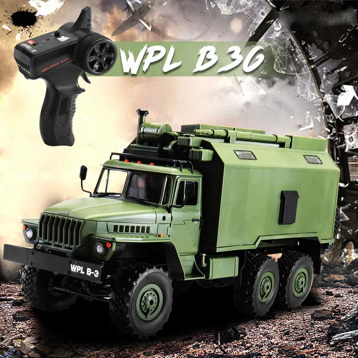 RC Crawler Military Truck WPL B36 1/16 2.4G 6WD Off Road