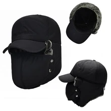 Зимние мужские шапки-бомберы для защиты лица с ушами, теплые женские шапки из плотного бархата, мужские ветрозащитные Лыжные шапки
