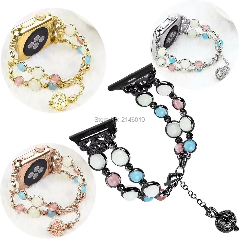 

Luminous Night Pearl Bracelet Strap For Apple Watch Band Series 4 3 2 1 44/40mm