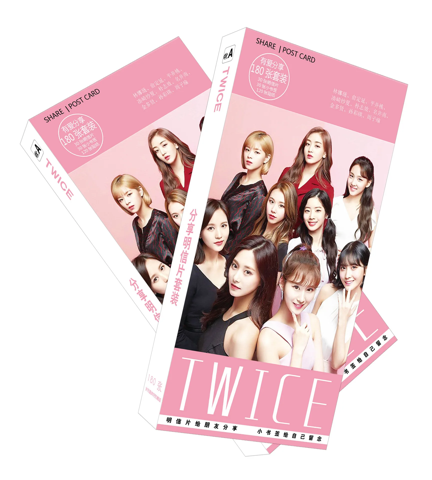 [MYKPOP]TWICE POSTCARDS+POSTER+STICKER 180pcs KPOP Support Fans Gift
