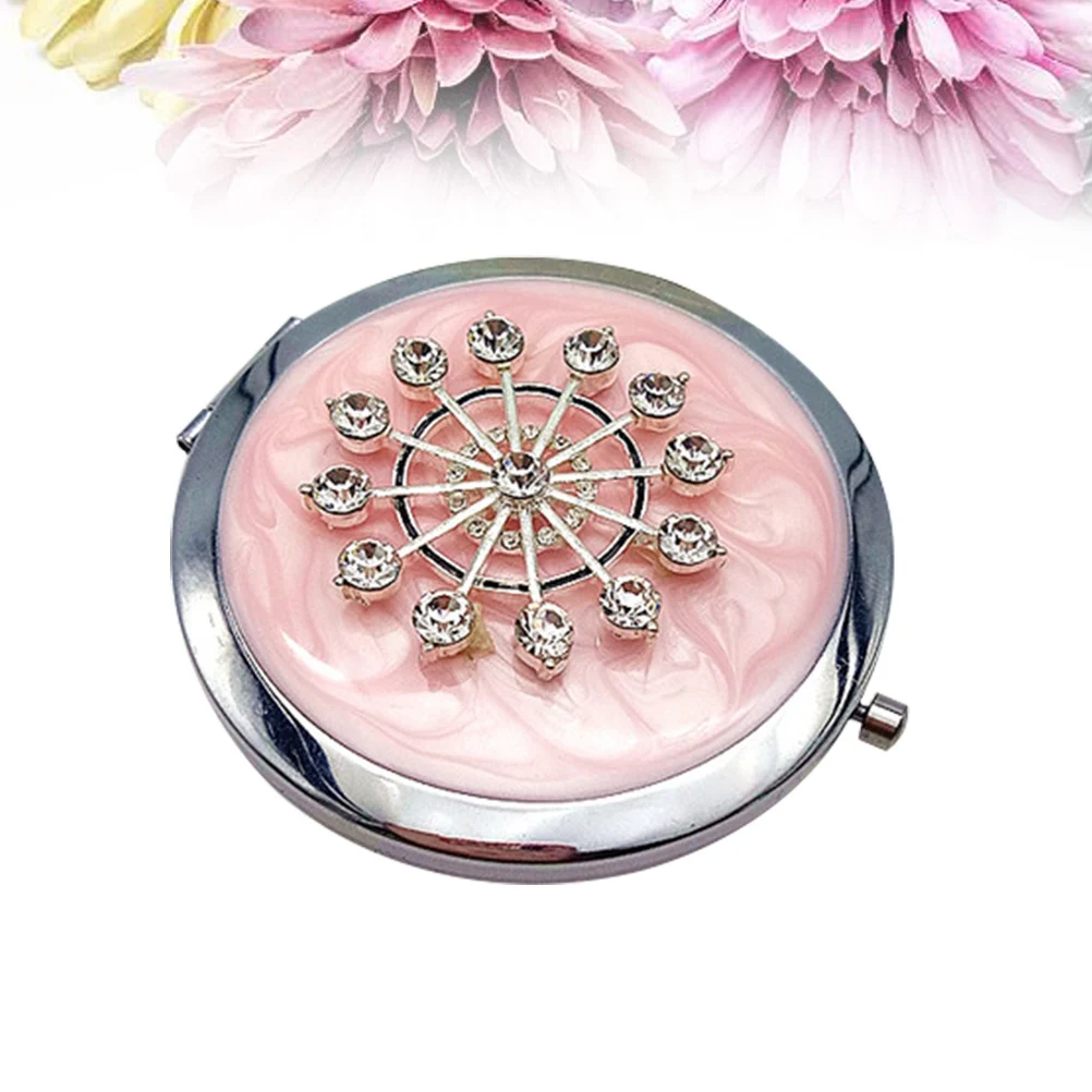 1 шт карманное зеркало колесо обозрения складной винтажный портативный Круглый двухсторонний зеркальный Макияж Зеркала для девушек