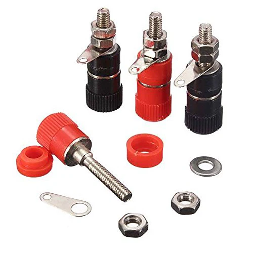 

4 x loudspeaker terminal Pole terminal gold-plated for 4mm banana plug