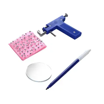

1set Women Professional Ear Piercing Kit Ear Piercing Gun Earrings Studs Nose Navel Body Piercer Safety Tools Kit