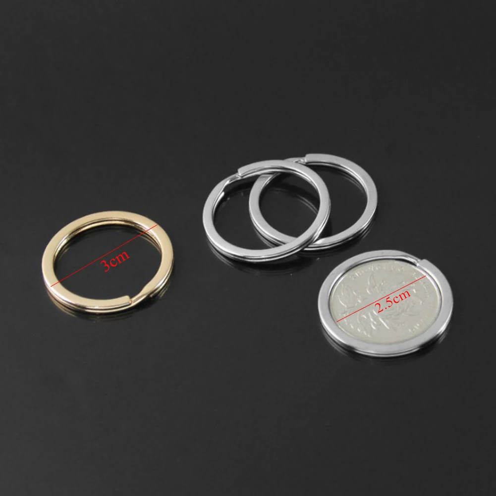 

DIY Key Ring Metal Nickel Split Key Ring Gold Silver Keyring 25mm Connectors Stainless Steel Key Chains Round Fashion Jewelry