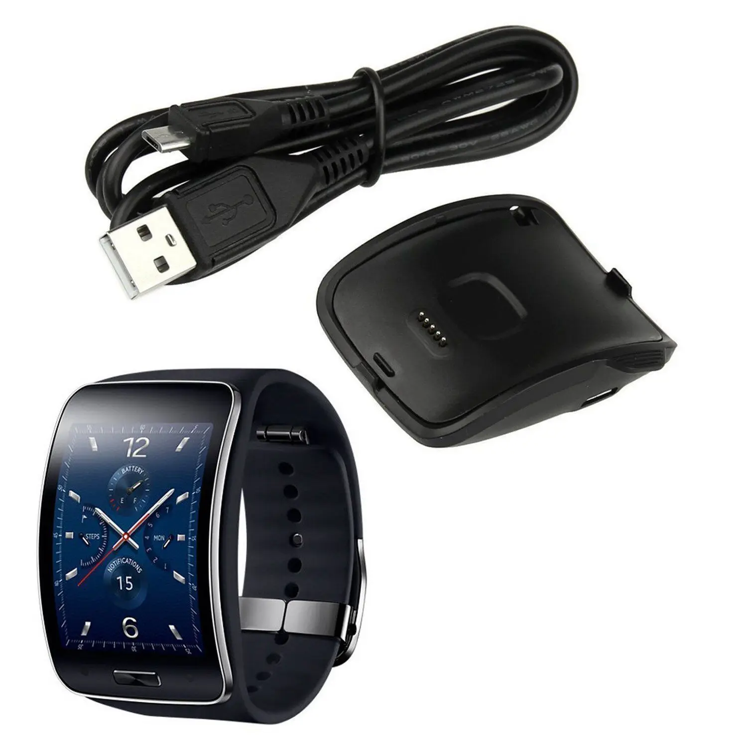 

for Gear S R750 Charger,Upgraded Portable Charger Dock Cradle with USB Charging Cord for Samsung Gear S R750 Smart Watch (Gear