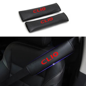 

For Renault CLIO Reflective Safe Seat Belt Cover Car Seat belt shoulder Pads Car Styling Auto Parts 2pcs