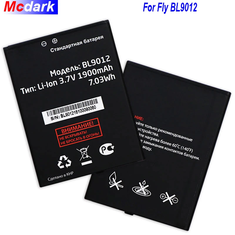 Mcdark 1900 мАч Высококачественный аккумулятор для Fly BL9012 FS508 Cirrus6 FS509 Nimbus 9 Аккумулятор