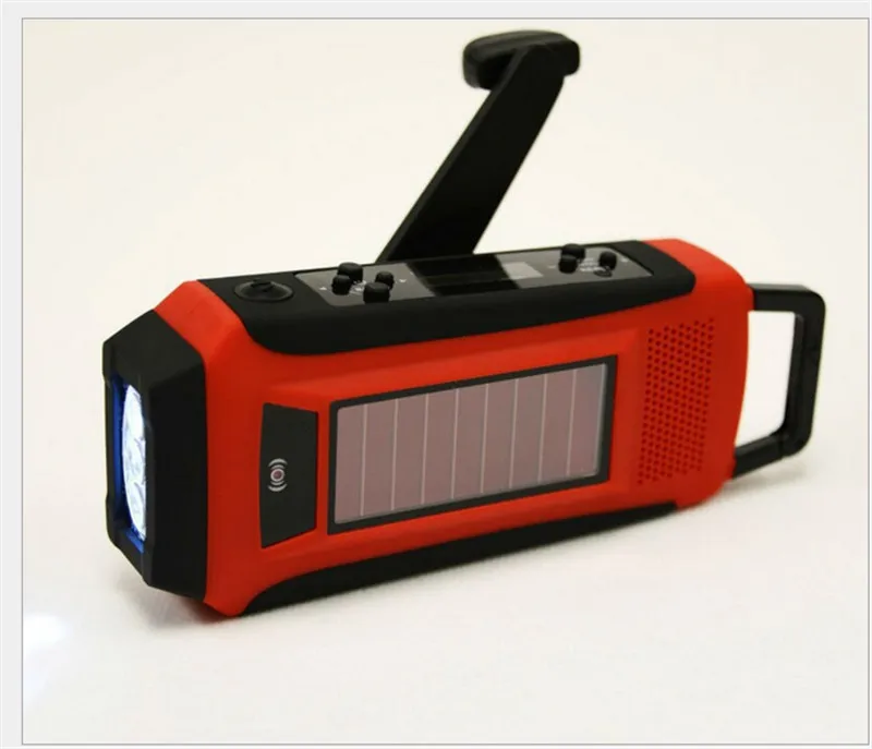 

New Solaire Urgence Rechargeable AM FM WB Radio Weather 3 LED Lampe Torche Charger Solar Hand Digital LCD Display Radio