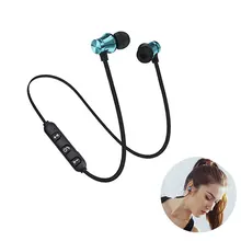 Wireless Magnetic Headset Stereo Bluetooth 4.1 Earphone Metal Sweatproof Sports Earphones With Mic For Xiaomi IPhone Wireless Magnetic Headset Stereo Bluetooth 4.1 Earphone Metal Sweatproof Sports Earphones With Mic For Xiaomi IPhone