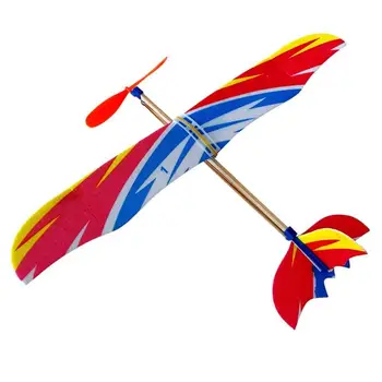 

Elastic Rubber Band Plastic DIY Plane Model Building Kits Educational Toy 1 Set Elastic Rubber Band Flying Airplane Glider Educa