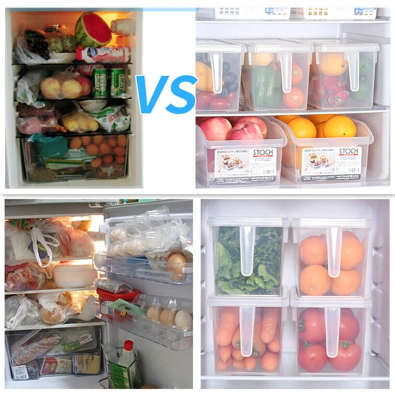 

Kitchen Transparent PP Storage Box Grains Beans Storage Contain Sealed Home Organizer Food Container Refrigerator Storage Boxes
