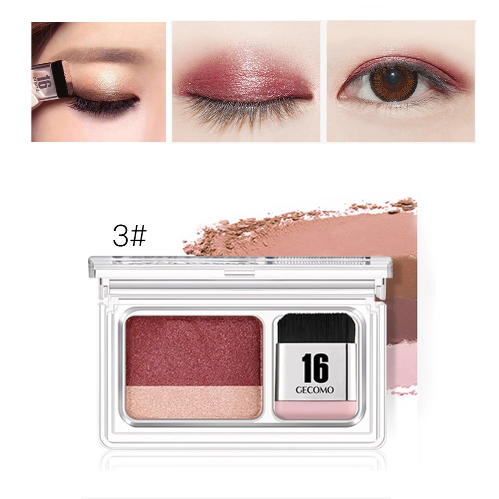 

3 Seconds Eyeshadow Eye Magazine Everyday Lazy Eyeshadow with Double Colors Glitter Long Lasting Gradient Eye Shadow Palette