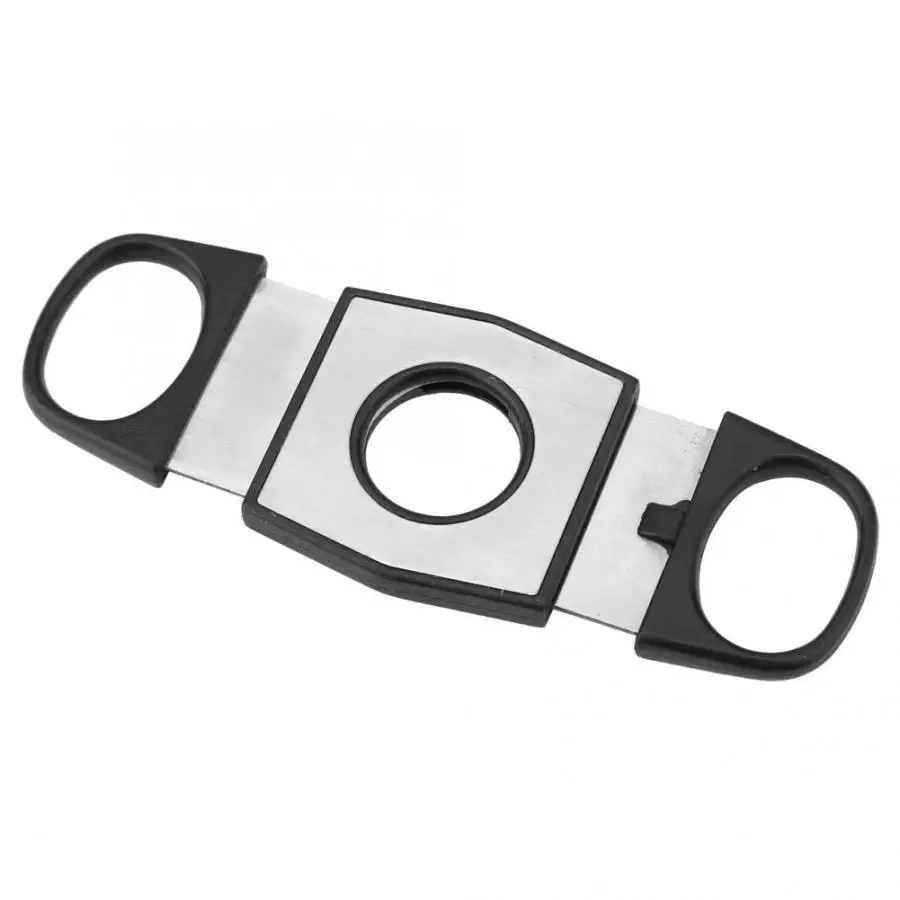 

New 1Pcs Portable Double Stainless Steel Blade Pocket Cigar Cutter Knife Scissors