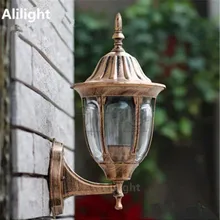 Черный/бронзовый наружное освещение Led крыльцо крепление для лампы античный сад крыльцо лампа снаружи Настенные светильники на балкон бра светильники