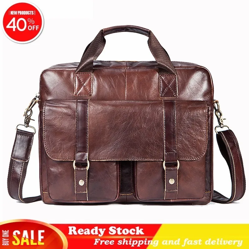 

Mva Business Briefcases Bag Genuine Leather Men Bags For Document Leather Laptop Bag Office Bags For Men Briefcases Totes 7804