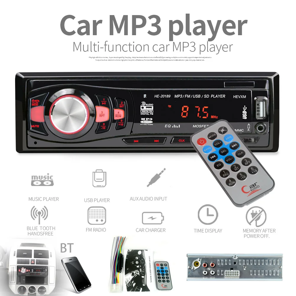 Автомобильный Bluetooth MP3 плеер с функцией громкой связи музыкальный mp3