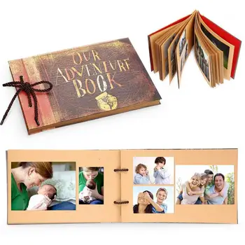 

10" DIY Handmade Cartoon Photo Album Adventure Book Wedding Stickers Scrapbooking Our My Adventure Movie Scrapbook Album Gifts