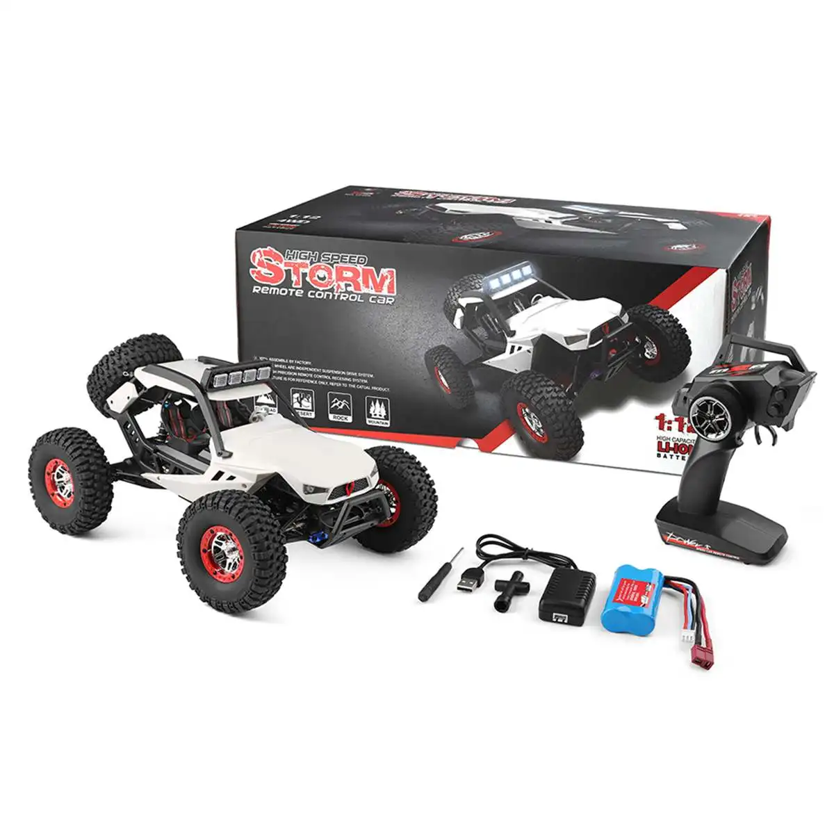 Высокая скорость Wltoys 12429 1/12 2,4G 4WD40km/h внедорожный на дороге Радиоуправляемый автомобиль багги с головной светильник