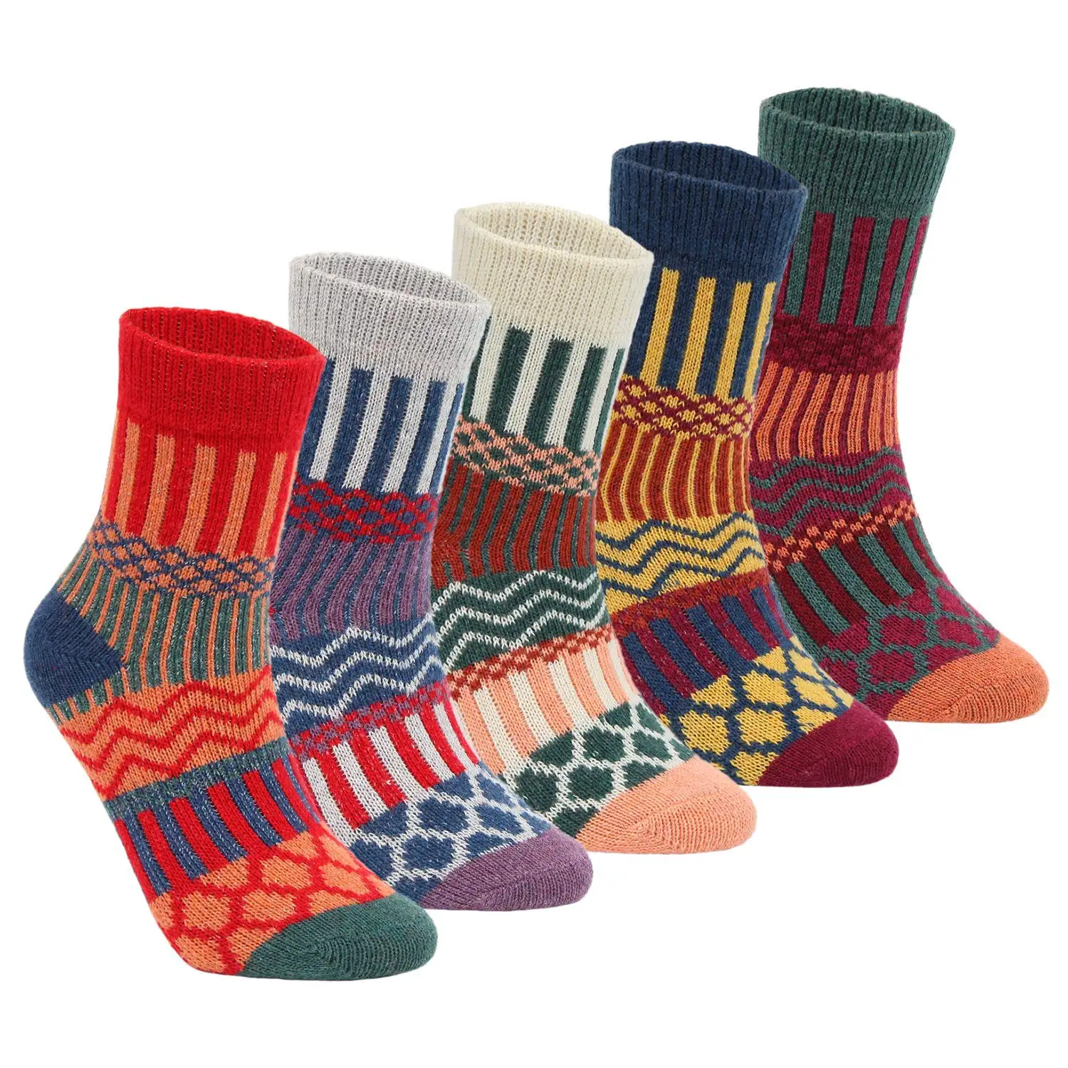 Модные зимние носки для женщин и мужчин, шерстяные Хлопковые вязаные вертикальные носки, кашемировые носки для женщин