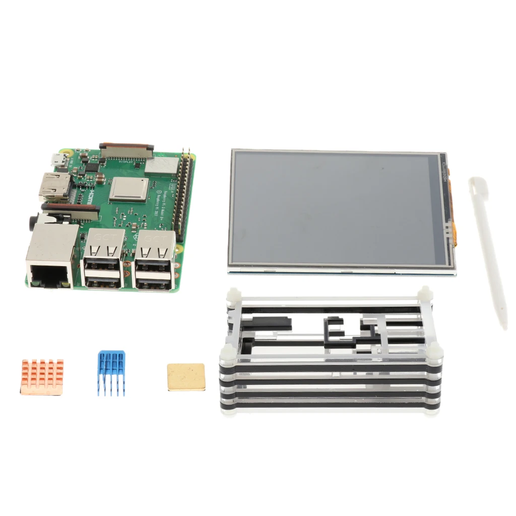 

3B+ Motherboard & 3.5'' LCD Display & 9-layer Acrylic Case for Raspberry Pi