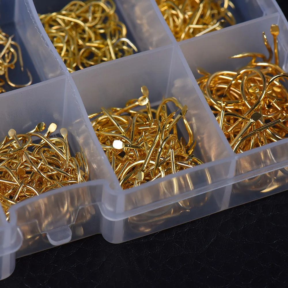 Lixada 600/500pcs Рыболовный крючок рыбацкие Крючки с отверстием рыболовные