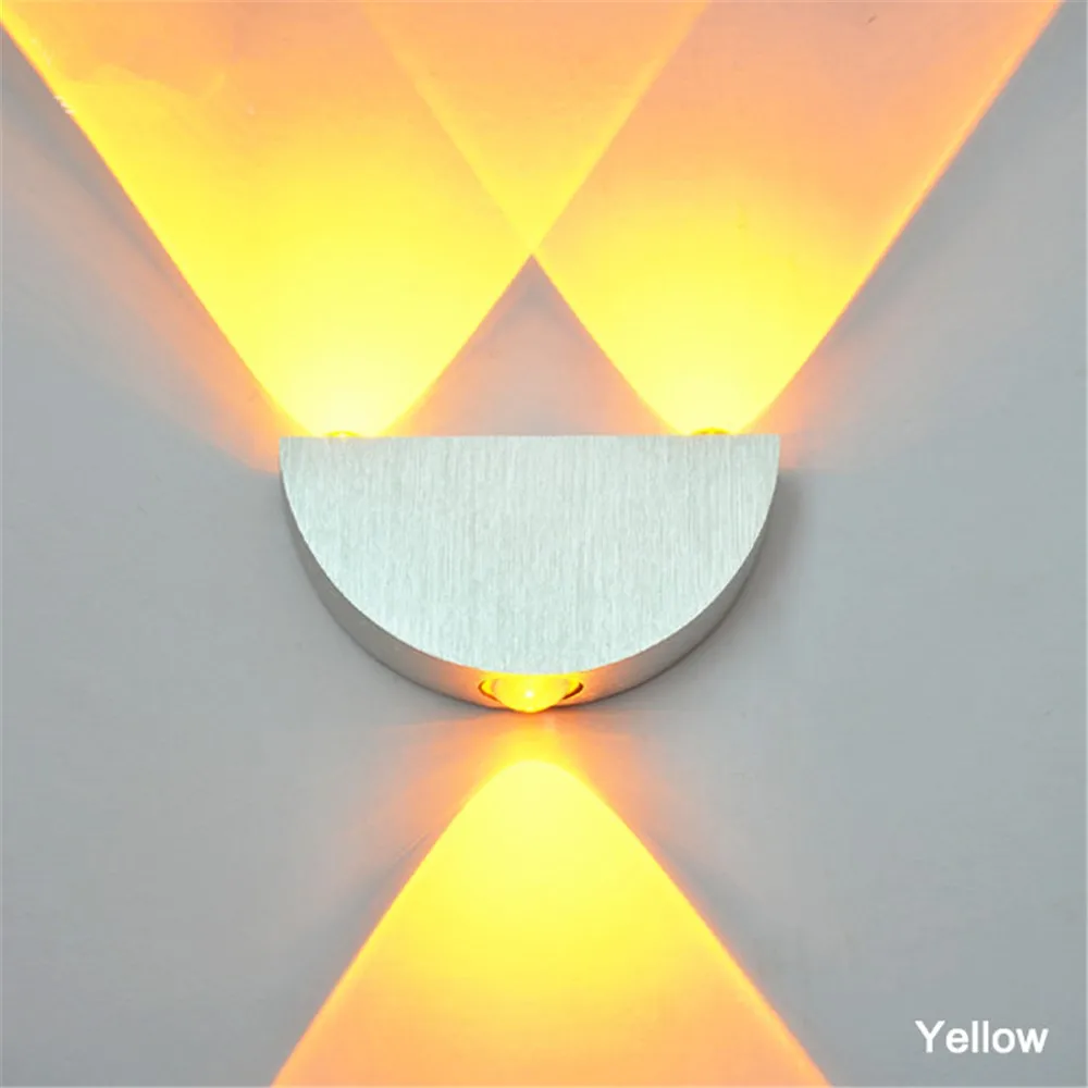 

Modern led wall light 9W up down aluminum wall sconce Semicircular 100V to 260V Home bedroom wall mounted Indoor lighting lamp