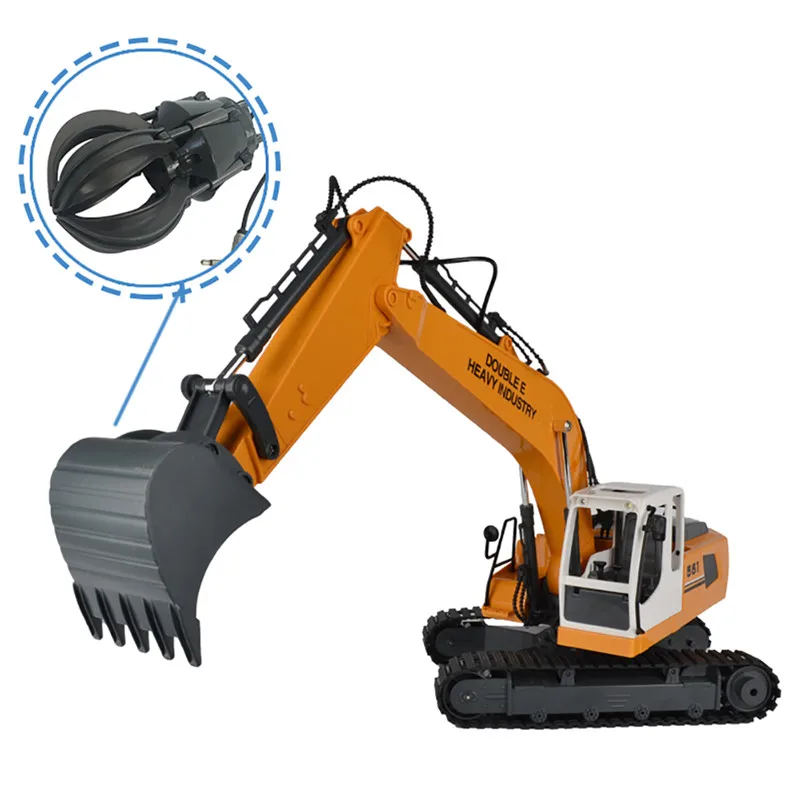 

Double E E561-003 2.4G 1:18 Engineering RC Excavator Alloy 3 In 1 Engineer Robot Car & Metal Bucket & Dig Hand for Kids Gifts