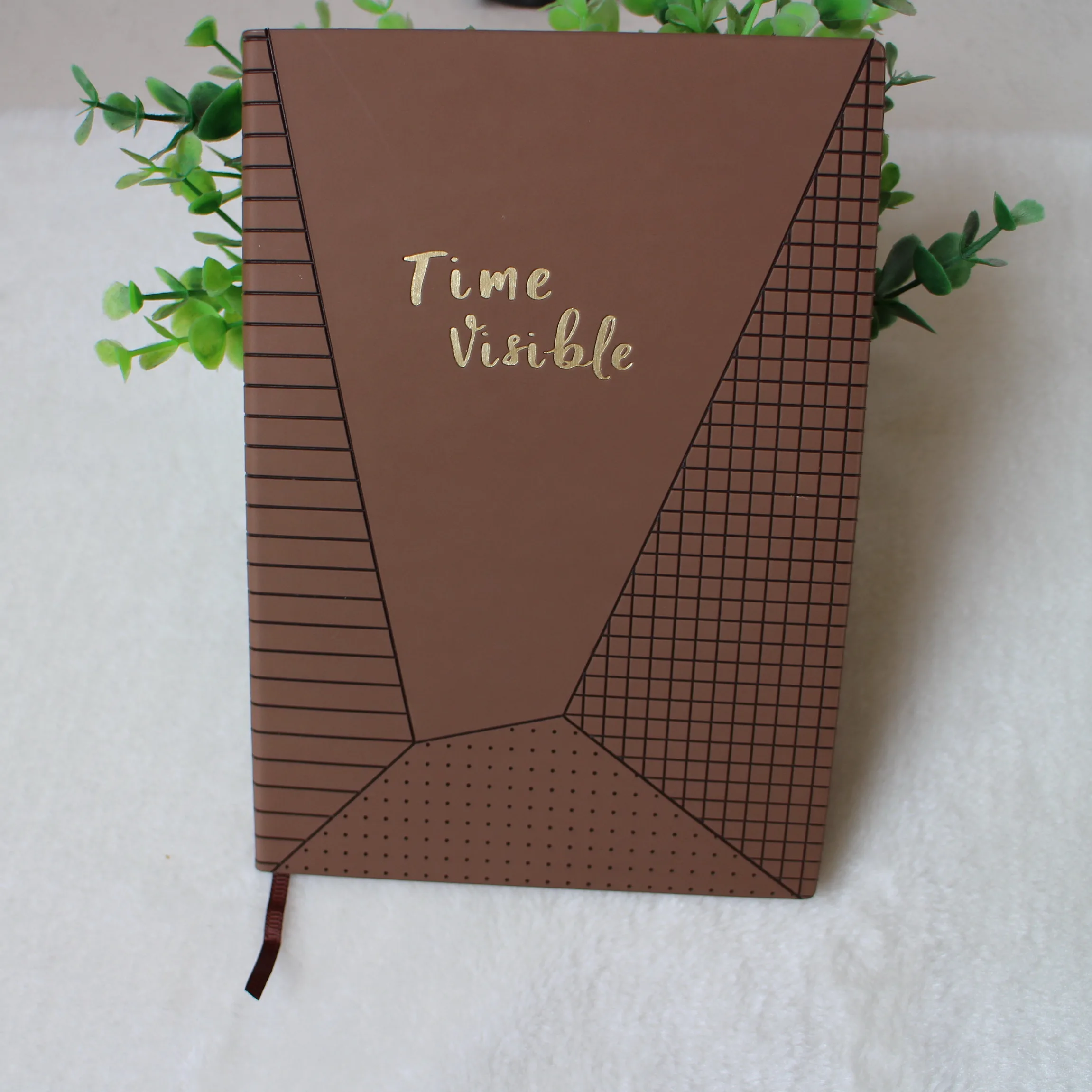 A5 Softcover Line Dot Grid in One Notebook Пользовательский логотип дневник из искусственной кожи