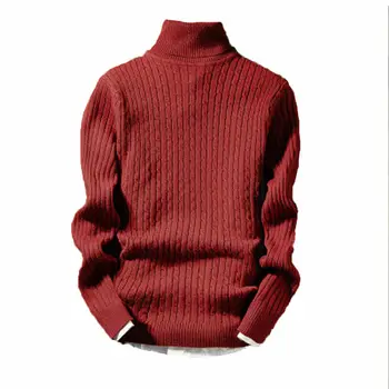 

Men's Pullover Solid Knitted Sweater Stitching Hedging Sweatershirt Sweaters