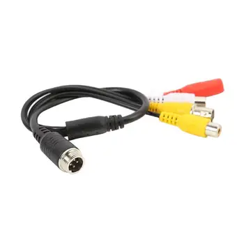 

Auto 4Pin Aviation Head to RCA+BNC+DC Extension Cable Adapter for CCTV Car DVR Camera Accessories