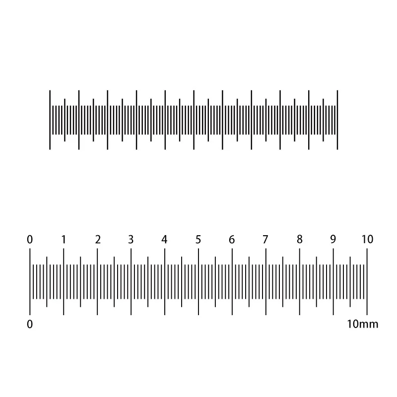 DIV 0.01 mm 0.1 mm Calibration Slides Microscope Stage Micrometer Horizontal Ruler Cross Scale Ruler 3 Measurement Glass Slide