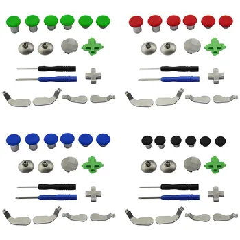 

Bevigac 17PCS Replacement Parts Kit with Thumbsticks Screwdrivers Paddles D-Pads Bases for Xbox One Elite PS4 Switch Controller