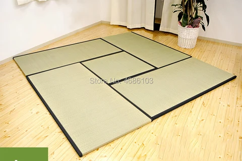 Estilo Japonês Natural Palha Cori Colchão Unfoldable Tatami Espessura 3cm Chão Proteção Ambiental