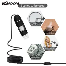 Портативный цифровой микроскоп USB интерфейс Электронные Микроскопы с 8 светодиодами без кронштейна 50-1000X 50-500X