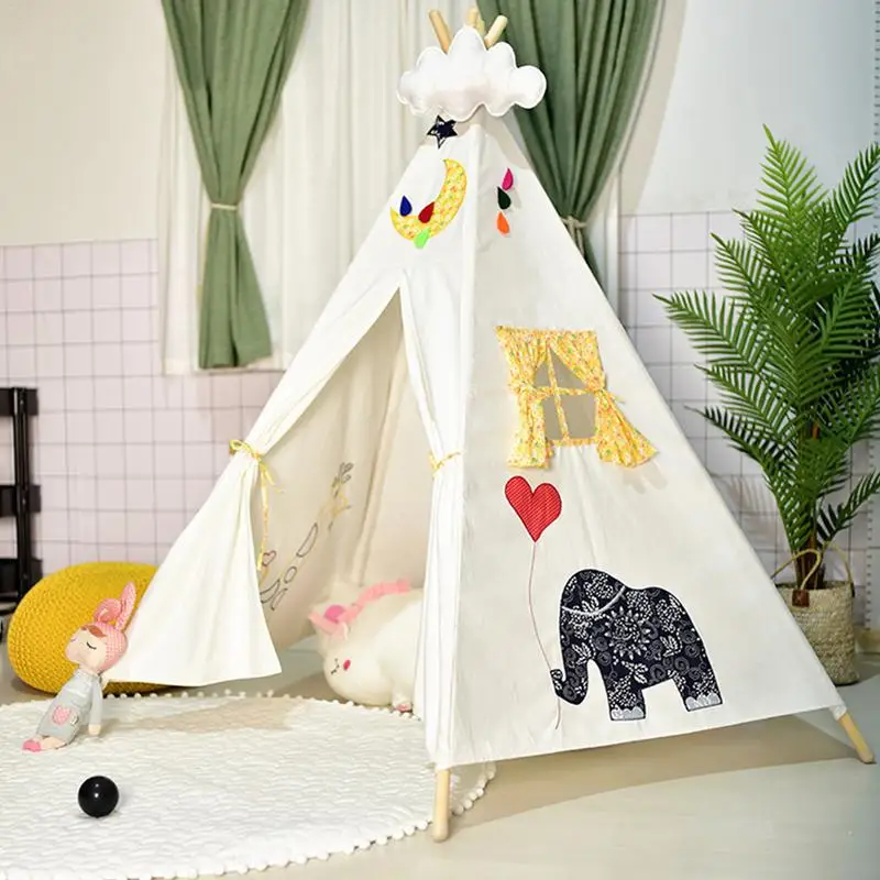 

Large Unbleached Canvas Original Teepee Kids Teepee With Indian Play Tent House Children Tenta As Great Gift For Children